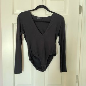 Missguided Low-Front Sleeved Bodysuit